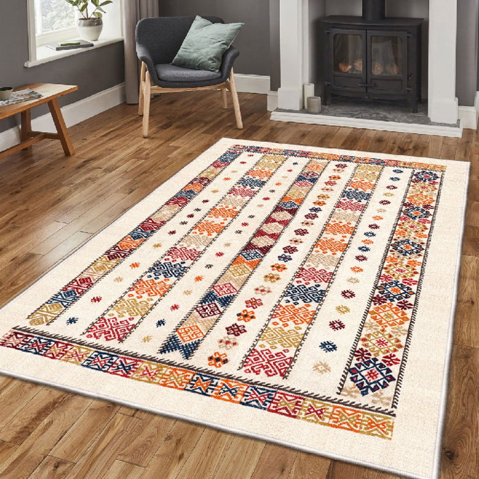 Conceptum Els1784 Alfombra de Terciopelo Multicolor 80 x 120 cm